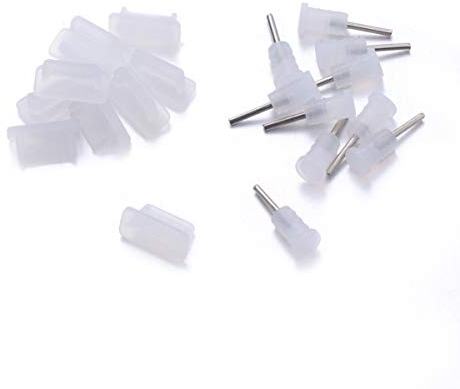 Hemobllo 10pairs Type- Transparent Dustproof Port Protector for Headphone Jack Easy to Install Compatible Type- Soft and Stylish Design