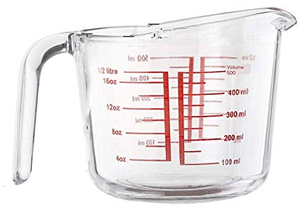 Tubayia Verre doseur - 500 ml - Pour la cuisine