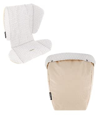 Twistshake Sitzauflage und Fußsack Set für Tour Kinderwagen, Beige, 78488