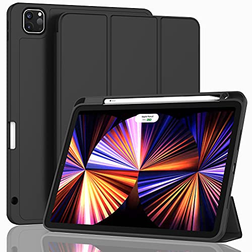 ZryXal iPad Pro 27,9 cm (11 Zoll) Hülle 2022 (4. Generation)/2021 (3. Generation)/2020 (2. Generation) mit Stifthalter, Smart-iPad-Hülle [unterstützt Touch-ID und automatische Wake/Sleep] mit