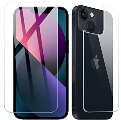 PaceBid [2 Stück Panzerglas Kompatibel mit iPhone 13 Schutzfolie + Panzerglas Rückseite, Tempered Glass [9H Härte] [Anti-Fingerabdruck] [Ultra-klar] Displayschutzfolie für iPhone 13