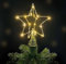 zeitzone Weihnachtsbaumspitze beleuchtet Stern Silber LED Christbaumspitze Warmweiß Timer