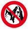 Panneau Interdit Aux Animaux. Signalisation Interdiction Animaux. Sticker Animaux Interdits, Panneau PVC, Alu - Diamètre 350 mm - Plastique PVC 1,5 mm - Plastique PVC 1,5 mm -