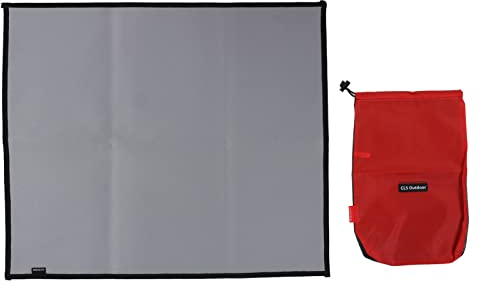Yosoo Feuerstellenmatte, Feuerfeste Matte, Grillmatte, Feuerstellenmatten, Wärmeisolierende Unterlage, Hitzebeständige Matte für Unter der Feuerstelle, Kamindeck, Campingkocher(S)