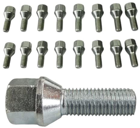 IGP B125 KIT 16 BULLONI M12 x 1.25 x 24 Conico Chiave 17 OEM Primo Impianto Compatibile Con Fiat Abarth Alfa Romeo Lancia