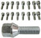 IGP B125 KIT 16 BULLONI M12 x 1.25 x 24 Conico Chiave 17 OEM Primo Impianto Compatibile Con Fiat Abarth Alfa Romeo Lancia