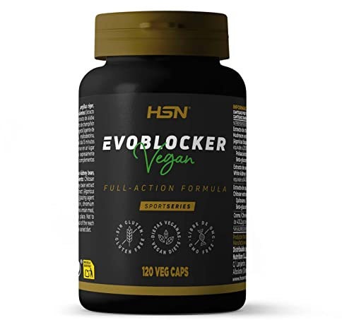 HSN Evoblocker - Chitosan Alubia Blanca Agaricus Cromo - 120 veg caps | Bloqueador de Carbohidratos y Grasas. Con KiOnutrime-CsG® y H2OSlim®. Ideal antes de comidas. Vegano y Sin gluten.