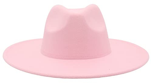 Faringoto Fedora-Hut für Damen, Winter, luxuriös, für Damen, rose, Einheitsgröße