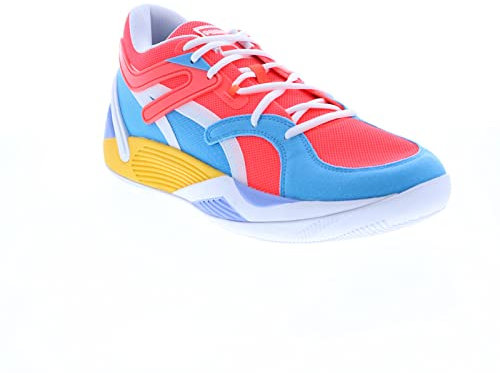 PUMA Scarpe da basket da uomo TRC Blaze Court Pop Art, Fiery Coral Elektro Viola, 40.5 EU