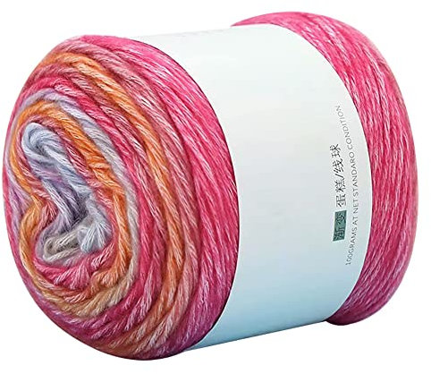 Wolle Zum Häkeln und Stricken 100g Baumwollgarn Farbverlauf, Wolle Farbverlauf Zum Häkeln, Bunt Baumwolle Garn zum Häkeln von Socken, Mützen, Schals, Pullovern