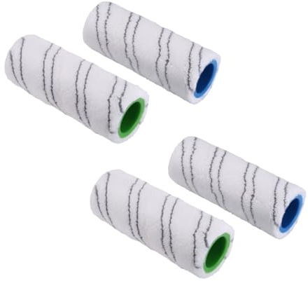 Trade-Shop 4in1 Set Reinigungswalzen Rollbürsten kompatibel mit Kärcher FC3 FC5 FC7 EWM 2 ersetzt 2.055-006.0 2.055-007.0 / Hartbodenreiniger Zubehör