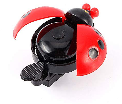 Campanello per Bici, Campanello per Bicicletta con Coccinella Rossa Kid Mini Campanello per Bici in Plastica Carino Bel Regalo per Bambini Bicicletta Pieghevole Bicicletta MTB