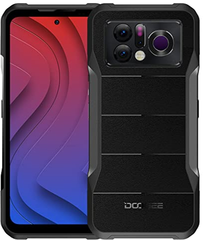 DOOGEE 5G Outdoor Smartphone V20 PRO, Wärmebildkamera, 20GB+256GB, 6,4’’ 2K Display, 64MP Dreifach AI Kamera(20MP Nachtsichtkamera), Android 12 IP68 Wasserdichtes Handy ohne Vertrag, NFC Schwarz