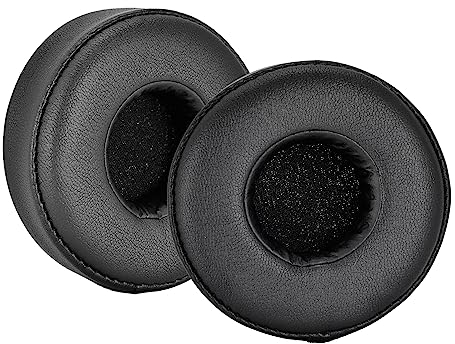 Ersatz Ohrpolster Kompatibel mit JBL T450BT T500BT TUNE600BTNC Kopfhörer, QeeFop 1 Paar Ersatzpolster aus Kunstleder für JBL T450BT T500BT TUNE600BTNC (Schwarz)