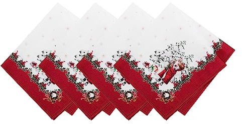 Elrene Home Fashions Villeroy & Boch Toy's Fantasy Holiday Servietten, 43,2 x 43,2 cm, Mehrfarbig, 4 Stück