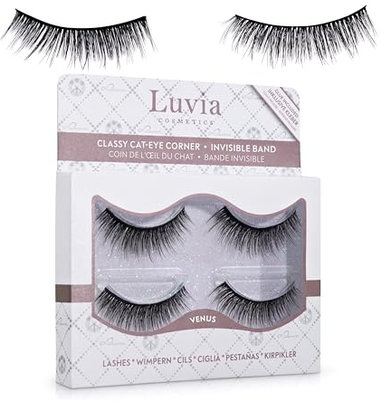 Künstliche Wimpern natürlicher Look mit Wimpernkleber - Luvia Cosmetics - Vegan Lashes Duo - Venus