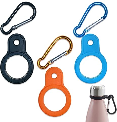 3 pcs Silicone Water Bottle Buckle Clips, Water Bottle Lanyard with Carabiner Portable Safety Water Bottle Buckle Clips for Cycling, Camping, Hiking etc