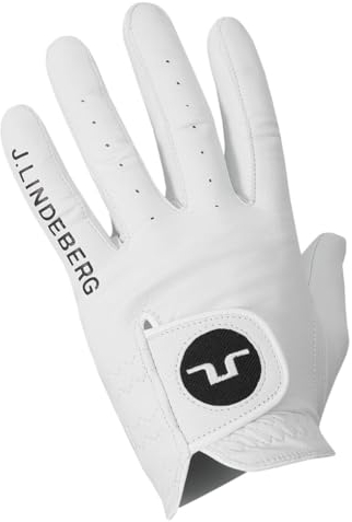 J.Lindeberg Herren-Golfhandschuh Ron aus Leder - Weiß - M