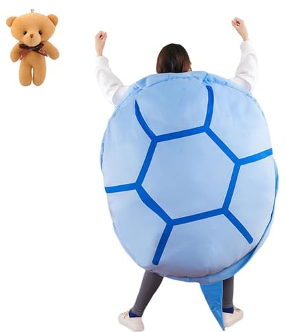 WIWIDANG Schildkröten Kissen Zum Anziehen, Turtle Pillow, Schildkröten Kissen, Riesenschildkrötenkissen, Turtle Power Shell (blau, 80 cm/31,4 Zoll)