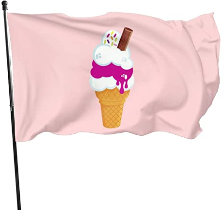Flaggen 90X150cm Süßes Eis Fahnen Wetterfeste Dekoration Flagge Premium Flagge Für Garten Bar Drinnen