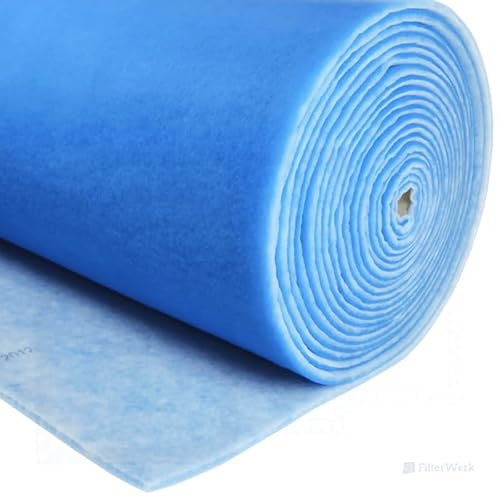 Filtervlies G4 10m x 1m, 20 mm, blau-weiß, Filtermatte für Lüftungsanlage