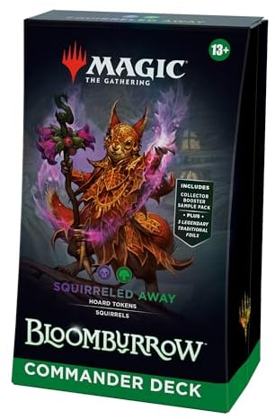 Magic: The Gathering Bloomburrow-Commander-Deck – Eichhörnchen-Übermacht (Deck mit 100 Karten, Sammler-Booster-Probepackung mit 2 Karten + Zubehör) (English Version)