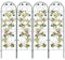RELAX4LIFE Rankgitter 4er Set, Rankzaun Metall, Garten Spalier zum Stecken, Gartendeko Rosengitter Gartenzaun, Rankhilfe für Rosen Blumen Kletterpflanzen (180 x 50 cm,Grün)