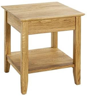 HAKU Möbel Beistelltisch, Eiche, Massivholz - Maße: B 45 x H 52 x T 45 cm, Style: Traditional