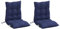 vidaXL Niedriglehner Auflagen 2 STK., Niedriglehner Auflage mit PP-Hohlfasern, Stuhlauflage mit Gummibänder Bindebänder, Sitzkissen, Marineblau Oxford-Gewebe