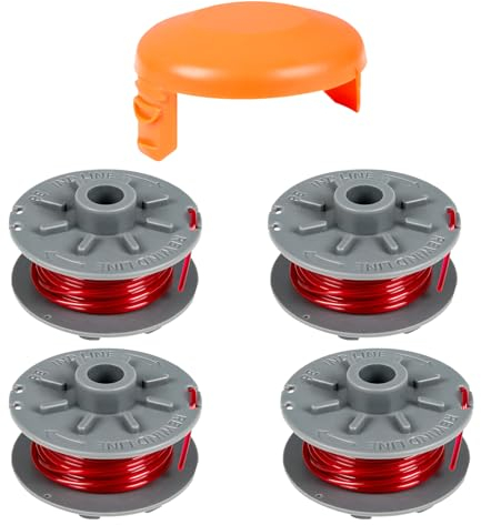 YWNYT Ersatzspule für Gardena 5364-20, 1,6 mm x 6,1 m, Turbo Trimmer, SmallCut Art 2401 (4 Spule + 1 Abdeckung)