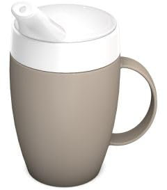 Ornamin Becher mit Trink-Trick mit Schnabelaufsatz, leinen