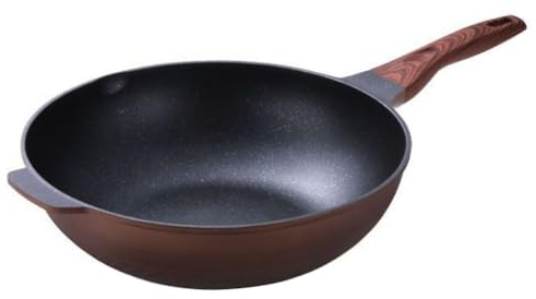 XUHONGYA Non-stick Frying Pan Household Pan, Induction Wok Burner,Long Lasting, Non-Stick,Induction Compatible, Suitable For Induction, Electric And Gas Hobs(34cm Light Luxury One)