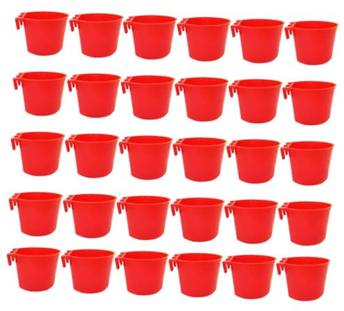 BCOATH 30stücke Vogelkäfig Futternapfe Wasserfutter Für Hühner Papageien Kaninchen Leicht Waschbar Und Befestigbar