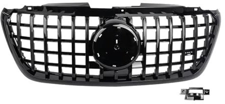 Grill Für Benz Für Sprinter 2018+ W907 Für GTR Für Panamericana Stil W907 Kühlergrill Acc Elektrische Modell Grill Front Stoßstange Haube Gitter Nieren Kühlergrill(Normal Black)