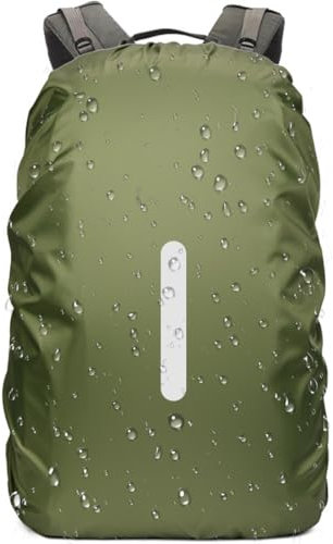 NJCXOLA Regenschutz rucksack für Rucksäcke mit Reflexstreifen (40-50L) wasserdichte Regenhülle Schulranzen Reflektor Rucksack Regenschutz für schulrucksack reflektierender Rucksacküberzug