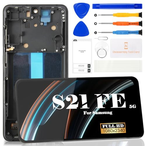 Incell Kit de réparation d'écran LCD avec cadre pour Samsung Galaxy S21 FE 5G SM-G990 Noir