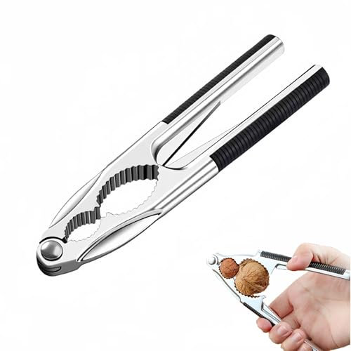 1 Pcs The Nutcracker with Non-Slip Black Handle Durable Zinc Alloy Nut Crackers for All Nuts, Easy to Store, Nut Crackers for Walnuts, Hazelnuts, Almonds, Pecans and Macadamia Nuts Etc.