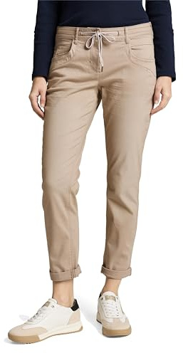 TOM TAILOR Damen Tapered Relaxed Hose mit Kordelzug