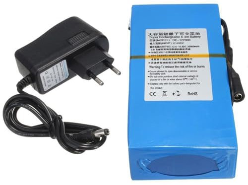 12 V 20000 mAh Akkupack mit Ladegerät, tragbarer Lithium-Polymer-Akku for LED-Lichtstreifen/Alarmsysteme/Backup-Akku for Geräte im Freien