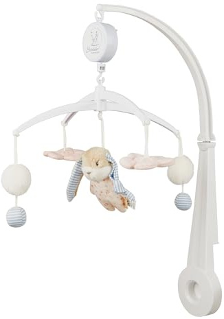 Sterntaler Mobile Hase Hanni - Musik Mobile mit Spieluhr Melodie: La Le Lu - Baby Mobile für Wiege, Bett & Laufstall - Geschenkidee für Mädchen, quarzrosa