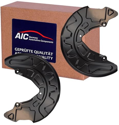 2x AIC Spritzblech Bremsscheibe vorne | 58777 + 58779 passend für Golf 7 Leon A3 8V