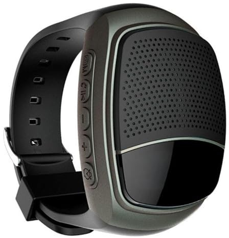 Cenei Portable B90 Wrist Watch Bluetooth Speaker with FM Radio for Running, Outdoor Mini Wearable Speaker, Black