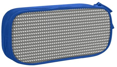 OAZCVBNN Federmäppchen mit Zebra-Druck, Aufbewahrung, Make-up, Radiergummis, Stifte, Studenten, Schule, Büro, mehrere Szenen, blau, Eine Größe, Schulranzen-Set