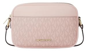 Michael Kors Jet Set Small Signature Logo Kamera Crossbody Bag Powder Blush Multi