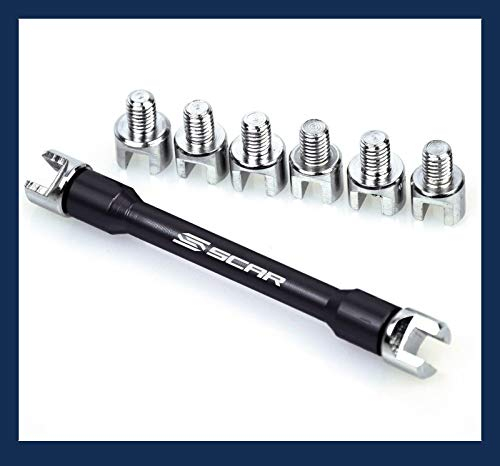 SCAR Clé à Rayon Universelle Moto Cross MX Enduro Trail 10 embouts Outil