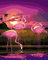 WOWDECOR DIY Malen nach Zahlen für Erwachsene Kinder Mädchen, Flamingo-Familie Sonnenuntergang 40x50 cm Vorgedruckt Leinwand-Ölgemälde (ohne Rahmen)