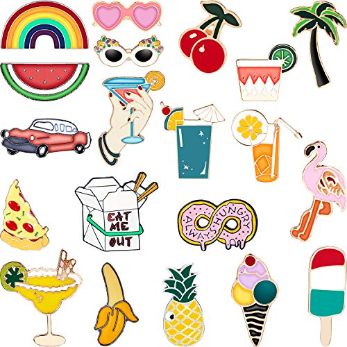 20 Pièces Ensemble d Épinglette en Émail Mignonne Broche de Dessin Animé Insignes Broches pour Vêtements Sacs Vestes Accessoire Artisanat de Bricolage (Ensemble de style 1)