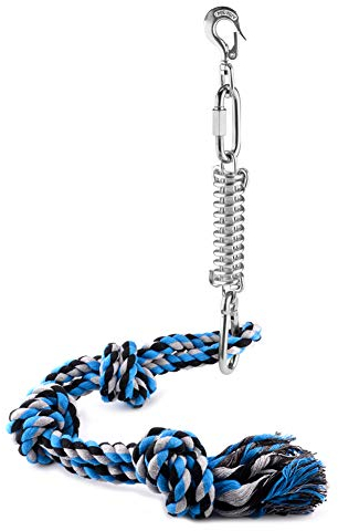 Weesey Spring Pole Hundeseil Spielzeug, Hund Tauziehen Spielzeug Outdoor Hängeübungsseil für Haustier