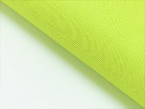Tüll - Meterware - für Bekleidung & Deko - 140 cm - standfest und hochwertig - Meterpreis - in tollen Farben (Neongelb)