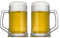 Queensway Home & Dining 660ml Beer Pub Ale Glass Mug Set Modern Handle Stein Drinking Tankards Set of 2